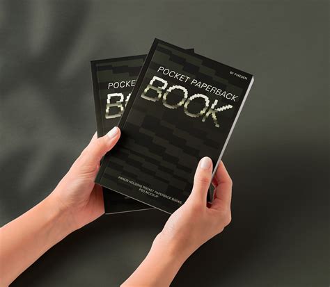 Hands Holding Open Psd Book Mockup Pixeden Club