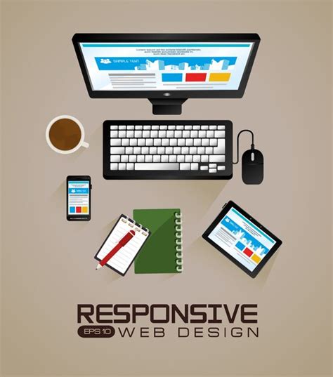 Dise O Web Responsivo Ilustraci N Vectorial Vector Premium