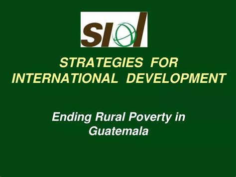 Ppt Strategies For International Development Powerpoint Presentation