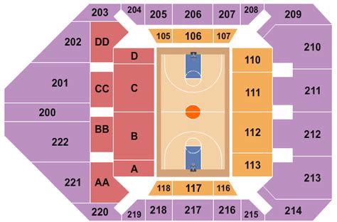 University Arena At Read Fieldhouse Tickets And Seating Chart