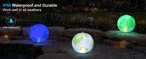 Amazon Cootway Floating Pool Lights Earth Solar Powered Inch