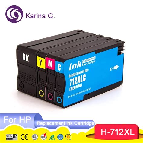 For Hp 712 Xl 712xl 712b 3ed71a Color Remanufactured Inkjet Ink Cartridge For Hp712 For Hp