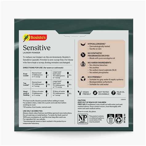 sensitive laundry powder kg gentle effective clean   skin