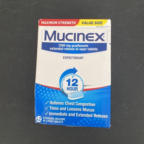 New Mucinex Maximum Strength 12 Hour 1200 Mg Guaifenesin 42 Ct Exp 11 2025 363824023465 Ebay