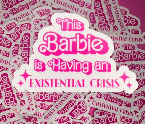 Existential Crisis Barbie Matte Sticker Etsy