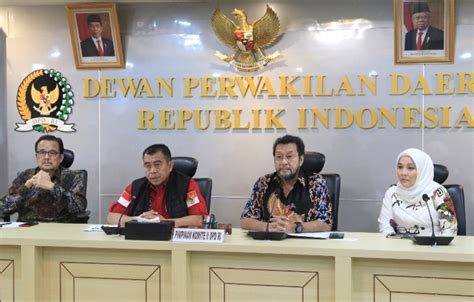 Komite Ii Dpd Ri Nilai Kebijakan Pemerintah Pusat Kurang Berpihak