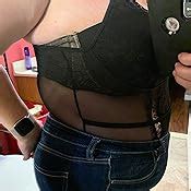 Amazon Kaei Shi Plus Size Lingerie For Women Sheer Lace Sexy V Neck Bodysuit Eyelash One