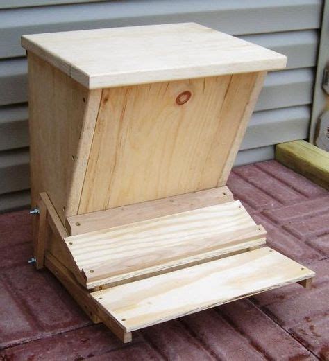 Free Chicken Feeder Plans - How to Build A Treadle Feeder | Chicken feeder diy, Chicken feeder ...