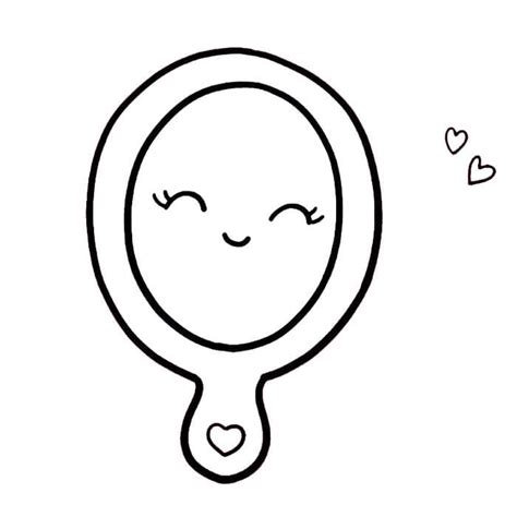 Easy To Draw A Cute Mirror Drawing Easy Drawing Tutorials