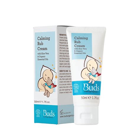 Buds Calming Rub Cream 30ml 50ml For Baby Colic Digestive