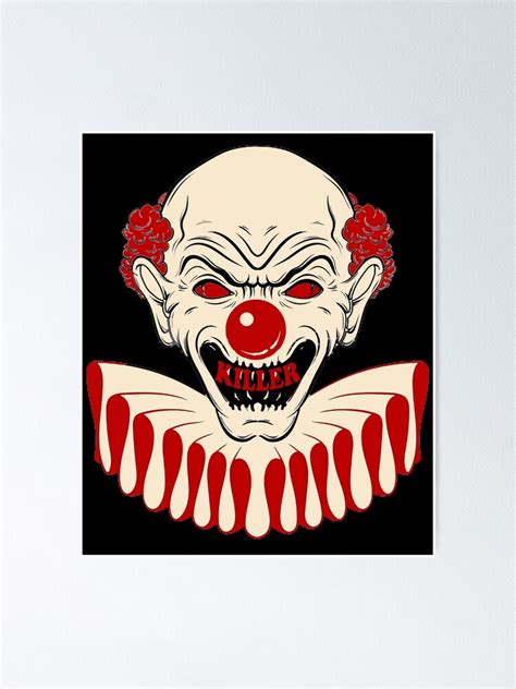 Evil Clown Horror Vintage Killer Clowns Funny Halloween Scary Haunted House Poster For Sale By