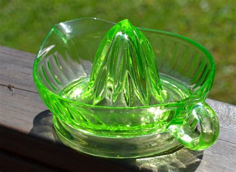 Vintage Green Depression Glass Juicer Reamer Federal Glass