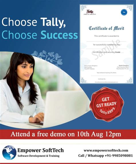 Tally Online Training With Gst And Certification Empower Softtech