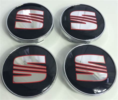 Buy X Seat Red Black Chrome Logo Mm Wheel Centre Caps Hub Covers