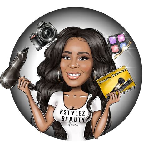 Beautician Logo Design Custom Cartoon Portrait For Your Business Logo