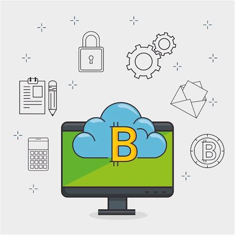 Premium Vector Blockchain Business Set Icons