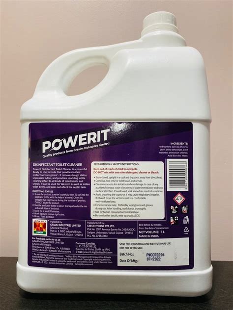 Powerit Disinfectant Toilet Cleaner Liter Can At Rs Litre