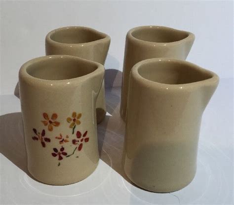 Set Of 4 Creamers Inca Ware Shenango China New Castle Pa Exc Vintage