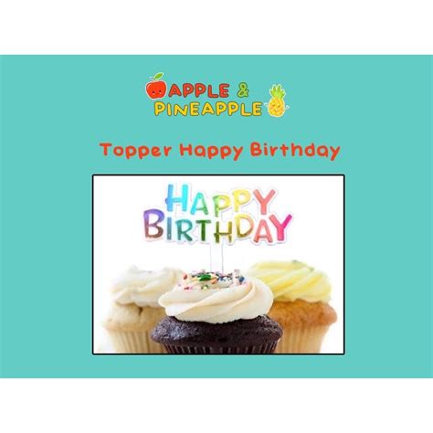 Jual Topper Happy Birthday Tancapan Cake Kue Ulang Tahun Rainbow