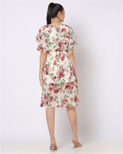 Floral Print Fit And Flare Dress Jiomart