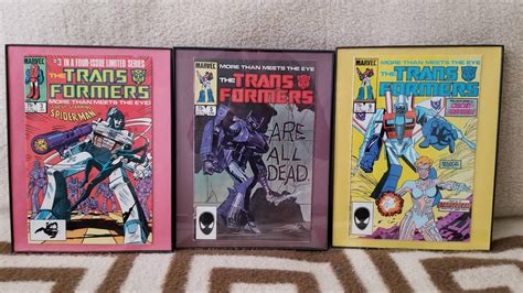 I framed my favorite G1 comics. : r/transformers