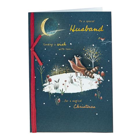 Buy Christmas Card Husband Magical Foxes For Gbp 1 99 Card Factory Uk