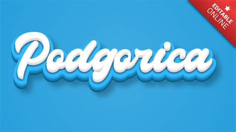 Podgorica Text Effect Generator