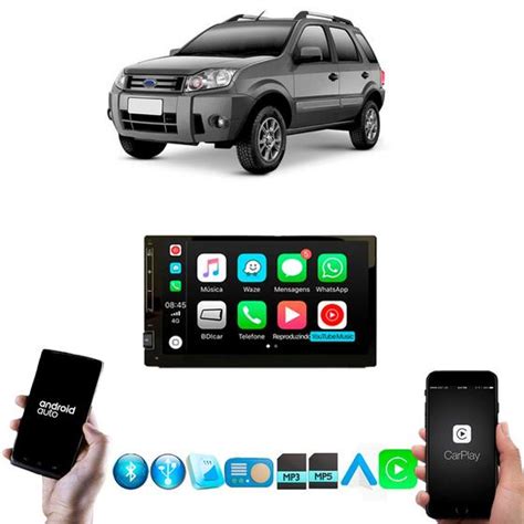 Central Multimidia MP5 Ecosport 2009 2010 2011 2012 Ford Carplay