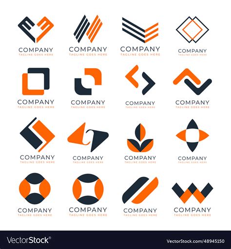 Free company logo collection Royalty Free Vector Image