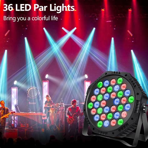 36 Luces LED Para Latas Luces De Escenario RGB 9 Modos Luces De DJ