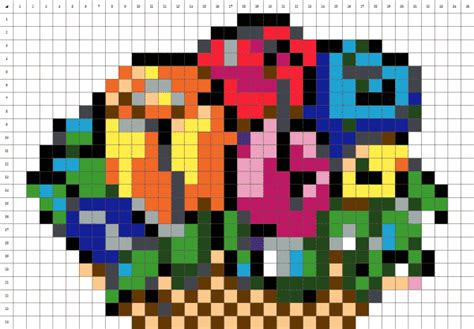 Bouquet De Fleurs F Te Des M Res Pixel Art