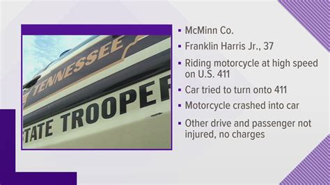 Thp Year Old Dead After Motorcycle Crash In Mcminn County On July