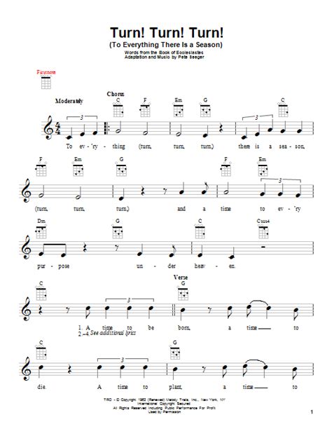 Turn! Turn! Turn! (To Everything There Is A Season) | Sheet Music Direct