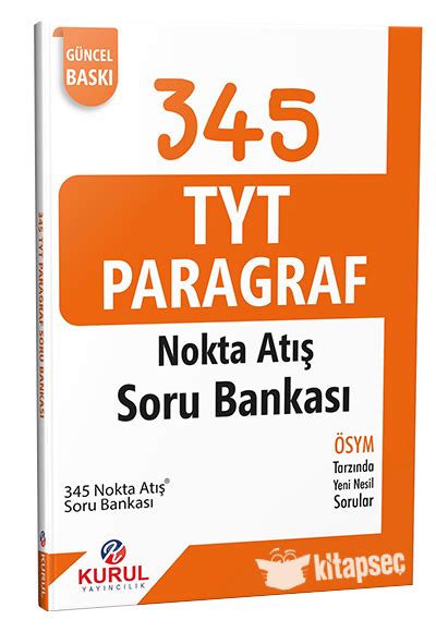 Tyt Paragraf Nokta At Soru Bankas Kurul Yay Nc L K