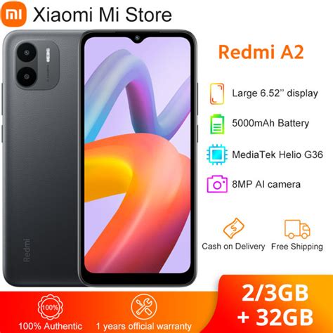 Global Version Xiaomi Redmi A2 A 2 Smartphone 2GB+32GB MTK Helio G36 ...