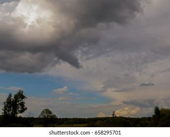 Dark Stormy Clouds Undulatus Asperatus Clouds Stock Photo