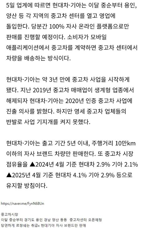 드디어 현대기아차가 진출하는 분야