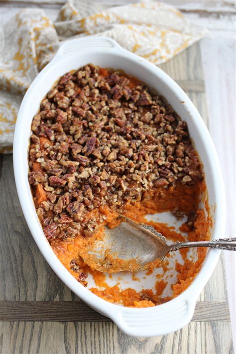 Southern Sweet Potato Casserole With Brown Sugared Pecans A Bountiful Kitchen