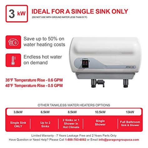 Atmor At Single Sink Kw V Gpm Point Of Use Tankless