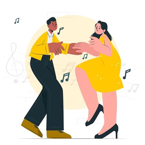 Free Vector Couple Dancing Concept Illustration