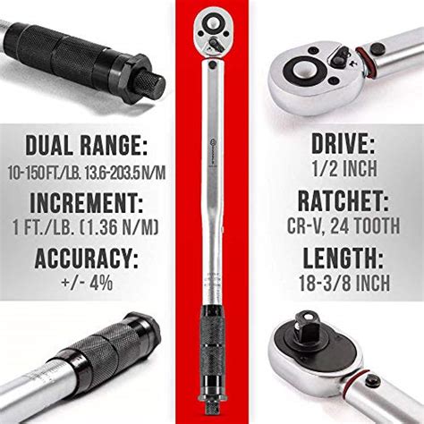 Donnklik Inch Drive Click Torque Wrench Ft Lb