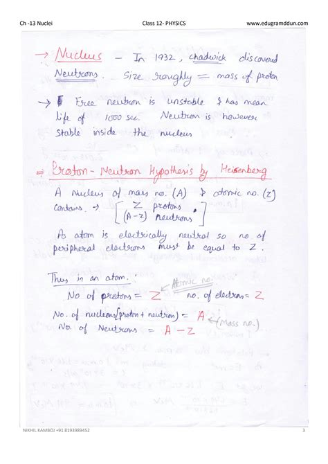 Solution Nuclei Physics Handwritten Notes Studypool