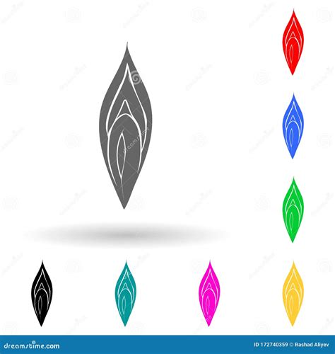 Female Vagina Multi Color Style Icon Simple Glyph Flat Vector Of