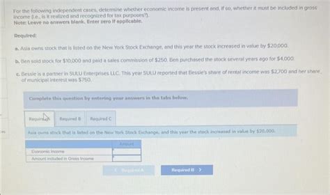 Solved For The Following Independent Cases Detemine Whether Chegg