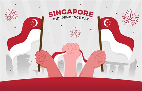 Singapore Independence Day Concept 3100378 Vector Art at Vecteezy