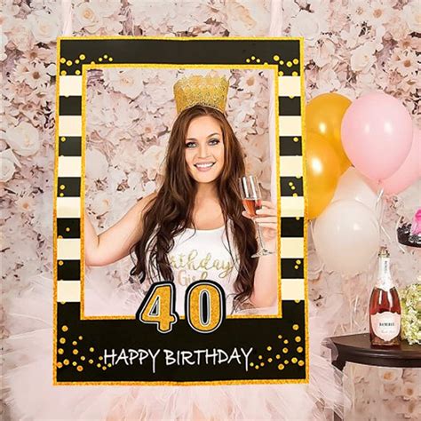 Laventy Black Gold 40th Birthday Party Photo Booth Props 40th Birthday