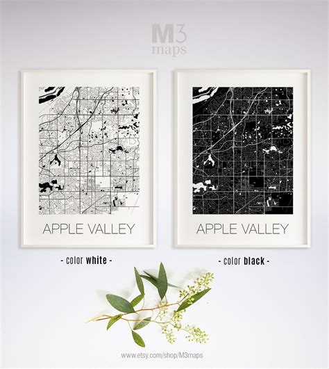 Apple Valley Minnesota Apple Valley MN Map Apple Valley Map - Etsy