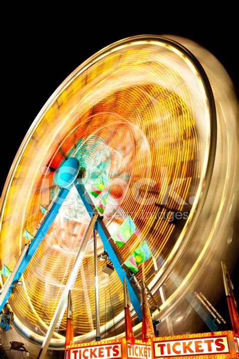 Carnival Ferris Wheel At A County Fair Amusement Park Stock Photo ...