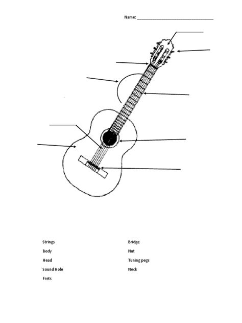 Guitar Anatomy Worksheet Pdf Worksheets Library