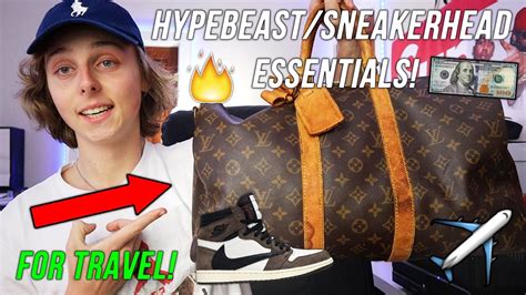 WHAT HYPEBEAST/SNEAKERHEAD ESSENTIALS I PACK FOR TRAVEL + VACATION! - YouTube